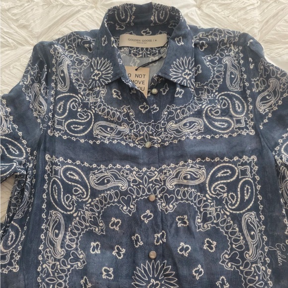 Golden Goose Anthracite Bandana Print Dress - Picture 1 of 5
